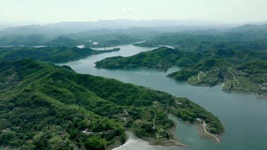 陕西安康瀛湖景区 汉江河流