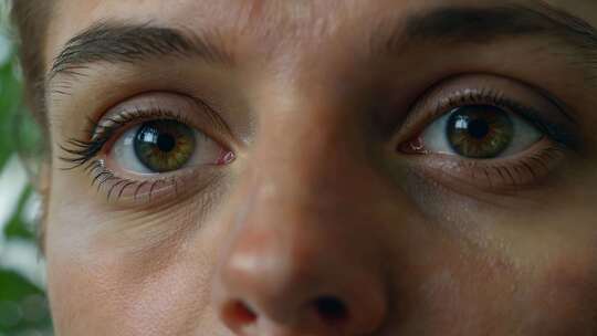 女性眼睛微距特写