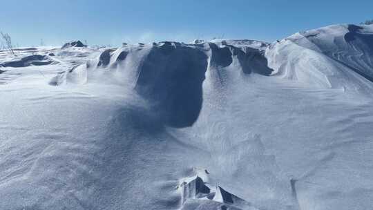 呼伦贝尔草原冬季风吹雪