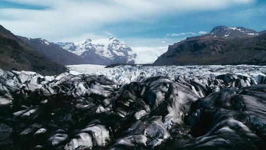 大陆型冰川航拍视频素材模板下载
