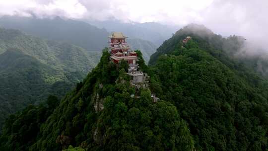 航拍南五台景区云海景观