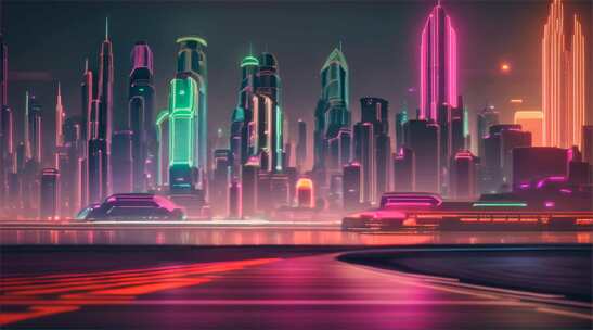 AIGC素材 科幻未来城市