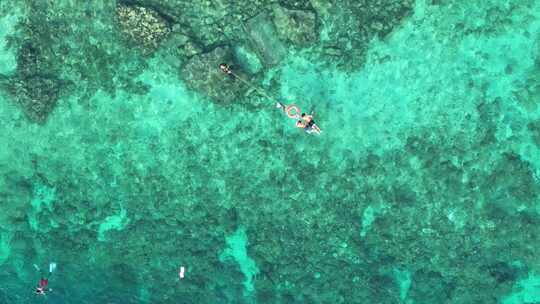 海岛海边休闲度假区航拍空镜