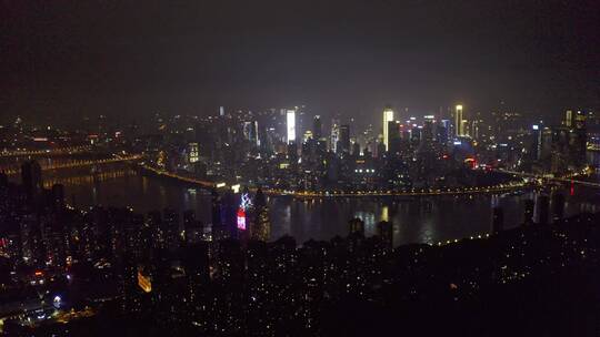 重庆城市夜景航拍