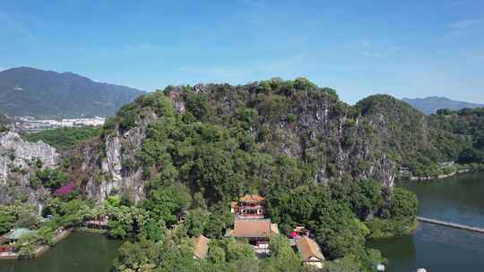 广东肇庆七星山5A景区星湖航拍