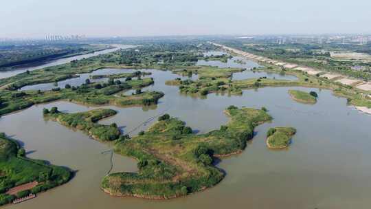 生态湿地航拍