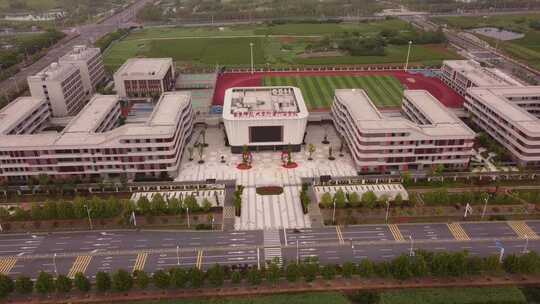 六安市华东师范大学附属六安学校校园航拍