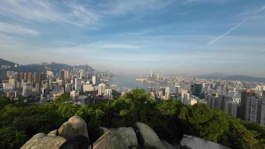 香港维多利亚港延时全景