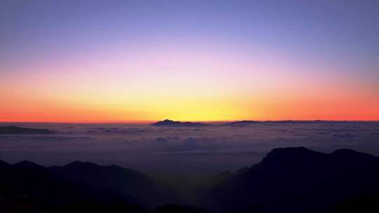 日出黄昏日落云层云海