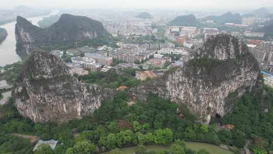 广西桂林南溪山4A景区航拍