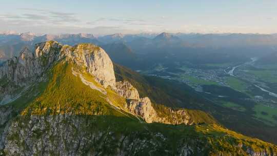 阳光，瑞士，阿尔卑斯山，风景