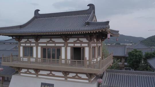 洛阳龙门龙门石窟伊河古街古建筑航拍