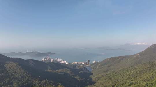 香港太平山顶建筑航拍