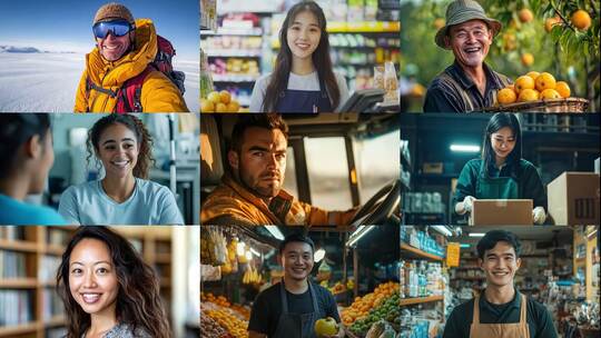 百人千人万人笑容微笑(前115S为快速预览)