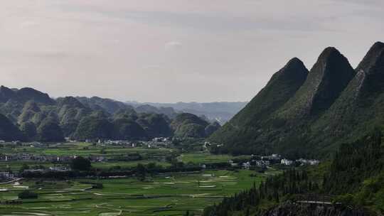 中国乡村田园风光航拍