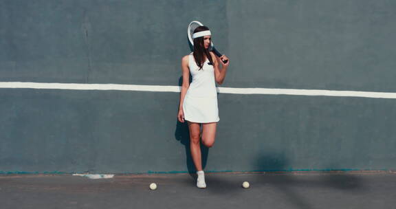 网球女孩创意拍摄