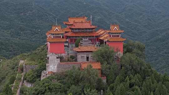 航拍洛阳偃师牛心山洪江寺