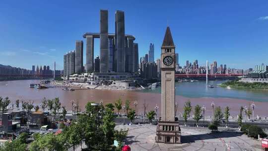 重庆城市地标建筑航拍