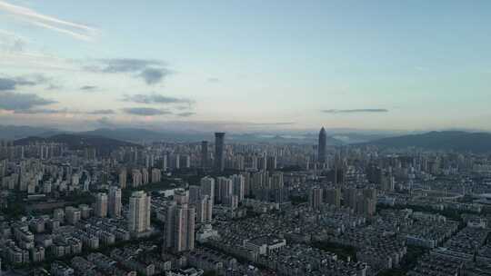 航拍温州城市天际线温州大景鹿城区