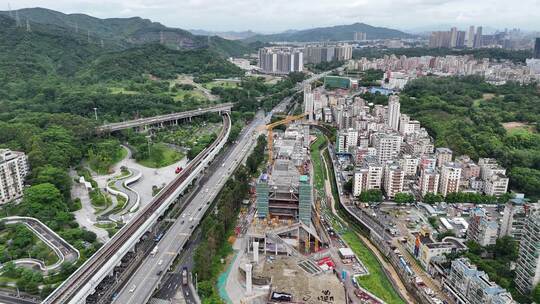 深圳轨道交通地铁航拍