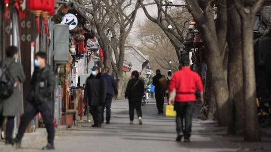 老北京胡同   行走的人   北京胡同  4K空镜