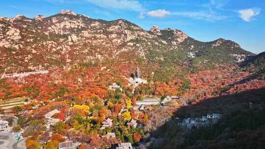 青岛崂山青岛秋景青岛太清宫航拍