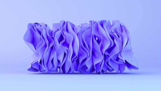 紫色折叠纺织层