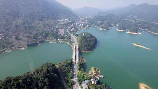 广州市从化区良口镇流溪湖景区航拍