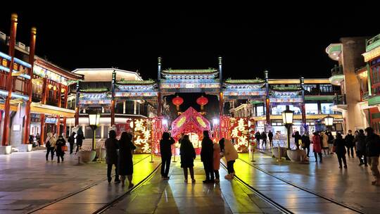 北京前门春节新年视频素材模板下载