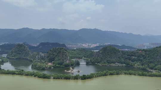 航拍广东肇庆七星山5A景区