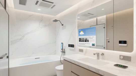 现代智能卫浴间场景