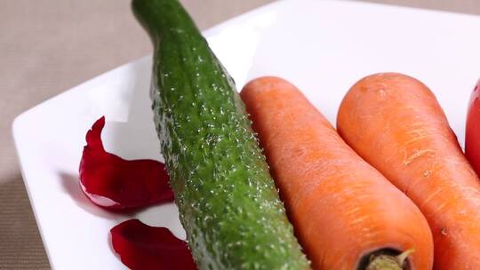 家常蔬菜胡萝卜黄瓜西红柿 (1)