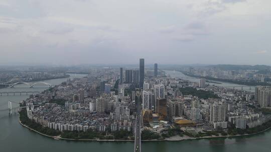 航拍广西柳州城市风光视频素材模板下载