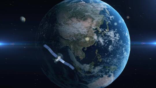 4k地球定点俯冲/卫星环绕地球AE视频素材教程下载
