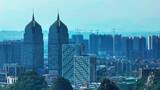 临桂新区桂林城市建筑长焦航拍高清在线视频素材下载