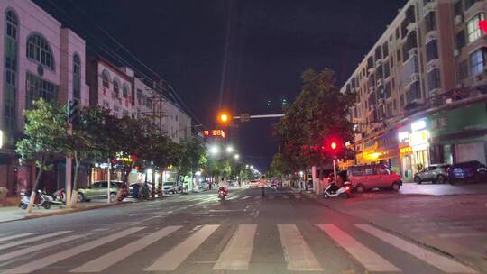 城市夜景街头景象视频素材模板下载