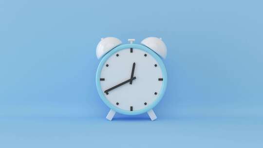 抽象和最小的闹钟在柔和的背景。