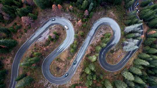 森林山地盘山公路