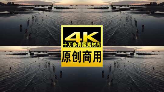 广西省北海市北海夕阳航拍4k视频高清在线视频素材下载