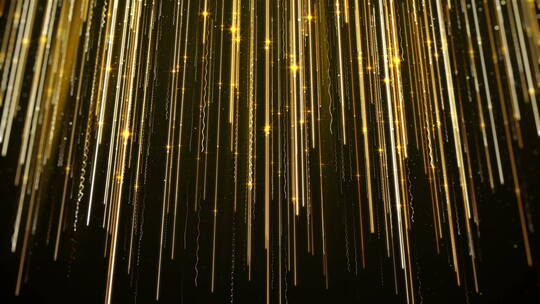金色粒子线条三维空间穿梭颁奖背景视频素材视频素材模板下载