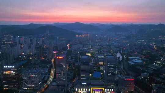 繁华都市航拍 城市大景