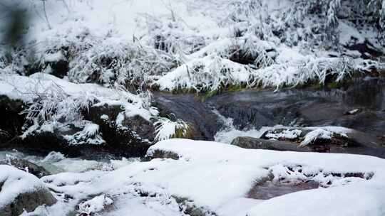 伏牛山冬季雪景雾凇