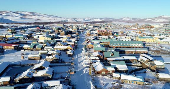 全国唯一俄罗斯族民族乡：恩和的乡村雪景