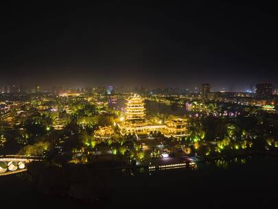 大明湖夜景延时