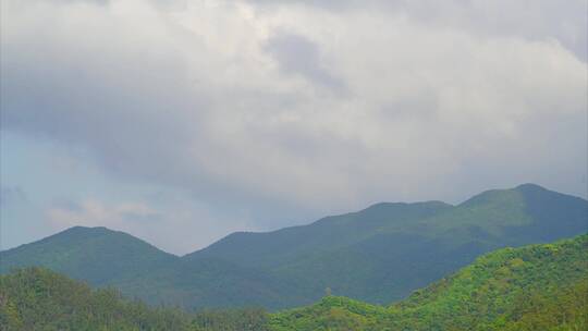 自然风光群山白云飘动山脉延时