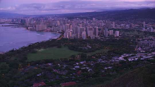 岛，山，城市，夏威夷