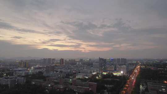 夜晚杭州下沙夜景