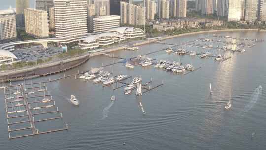 厦门湖里五缘湾国际游艇汇五缘大桥海景航拍