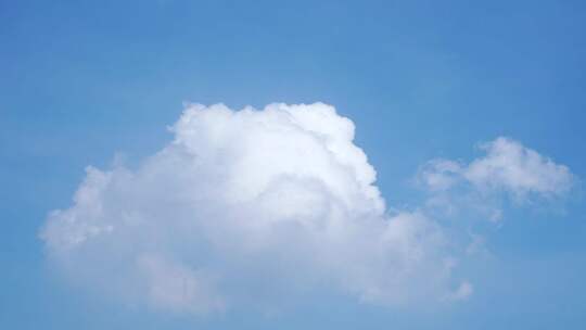 蓝天中的蓬松白云