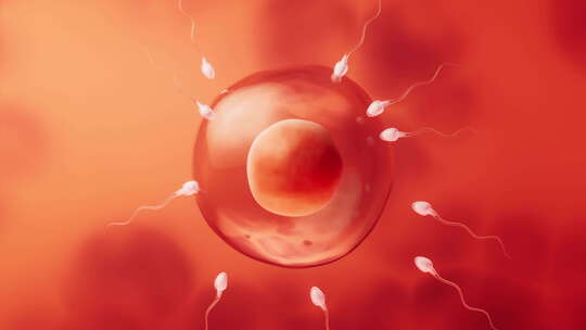 生物医学精子结合卵子动画